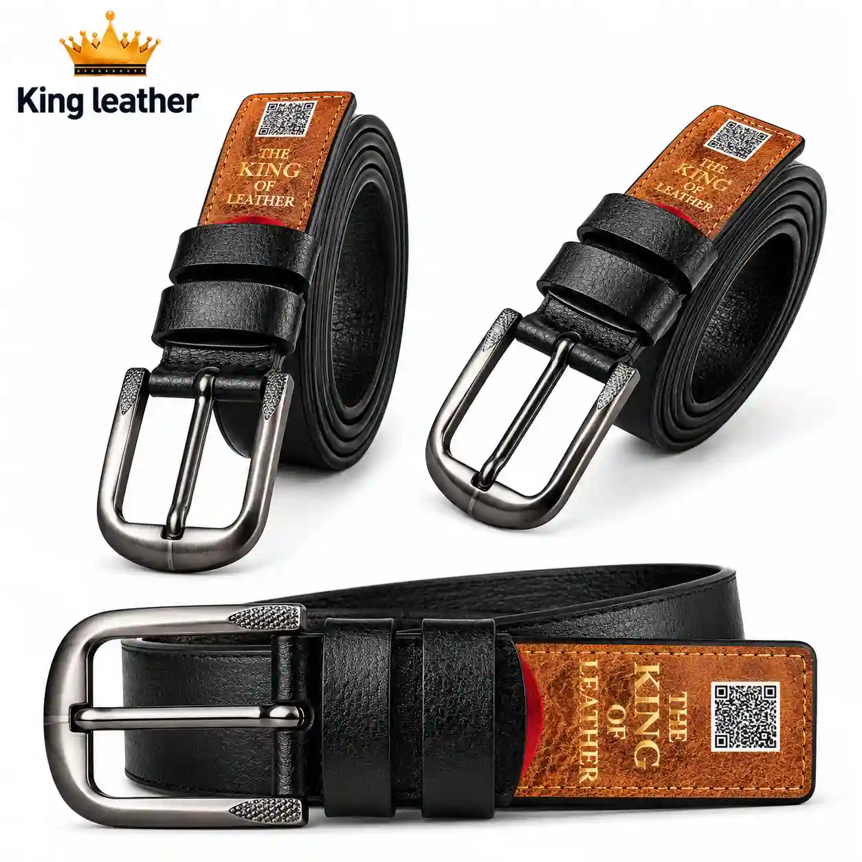 LeatherBelt2 King Leather Premium Genuine Leather Belt - Image 1